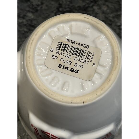 Vintage 2002 Elvis Presley Coffee Mug 3-D Raised American Flag NOS Patriotic - Picture 6 of 6